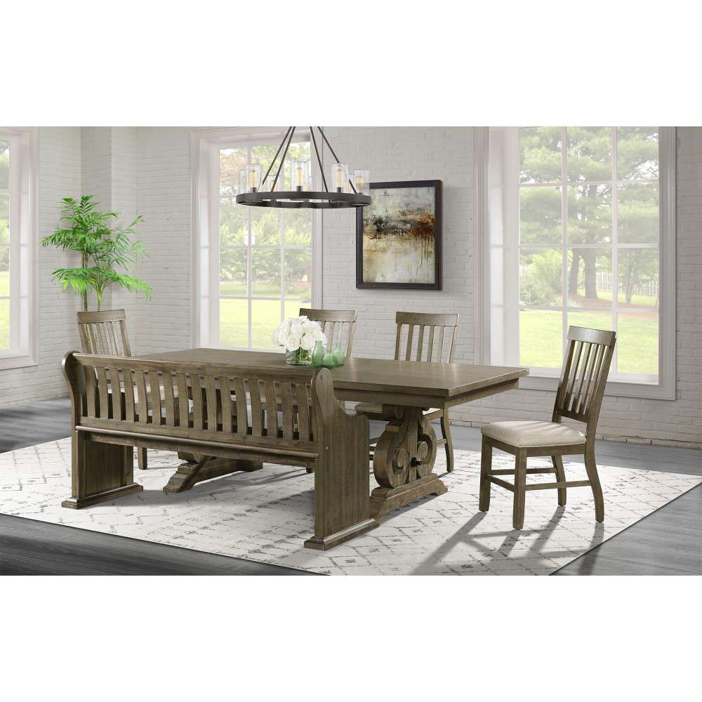 Picket House Furnishings - Stanford Pew Bench - DST300PW veiw 2