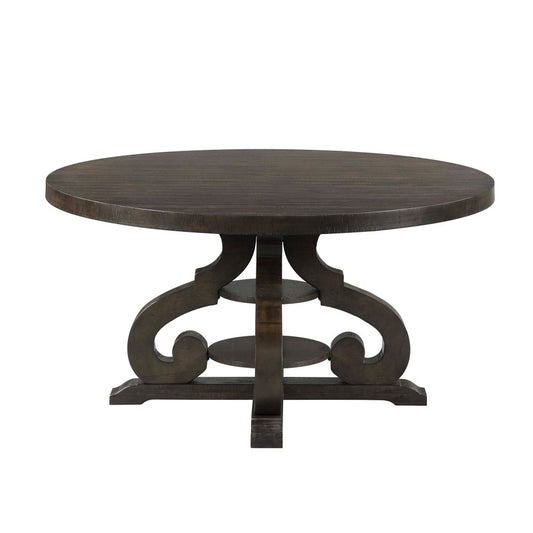 Picket House Furnishings - Stanford Round 5Pc Dining Set Round Table And 4 Chairs in Smokey Walnut - DST1805PC veiw 2