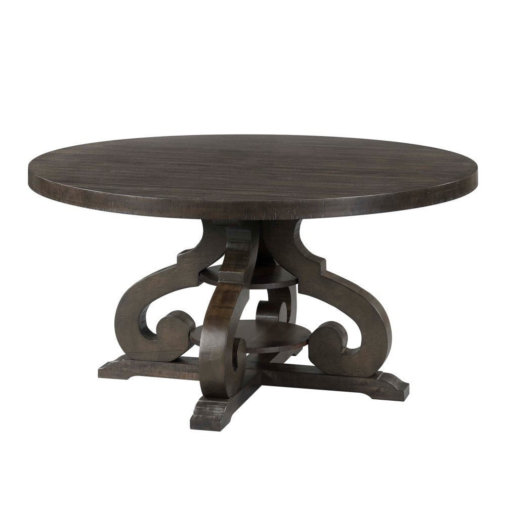 Picket House Furnishings - Stanford Round 5Pc Dining Set Round Table And 4 Chairs in Smokey Walnut - DST1805PC veiw 4