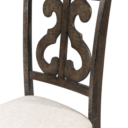 Picket House Furnishings - Stanford Round 5Pc Dining Set Round Table And 4 Chairs in Smokey Walnut - DST1805PC veiw 9