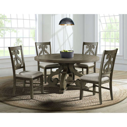 Picket House Furnishings - Stanford Round 5PC Dining Set-Table & Four Chairs - DST3805PC veiw 3
