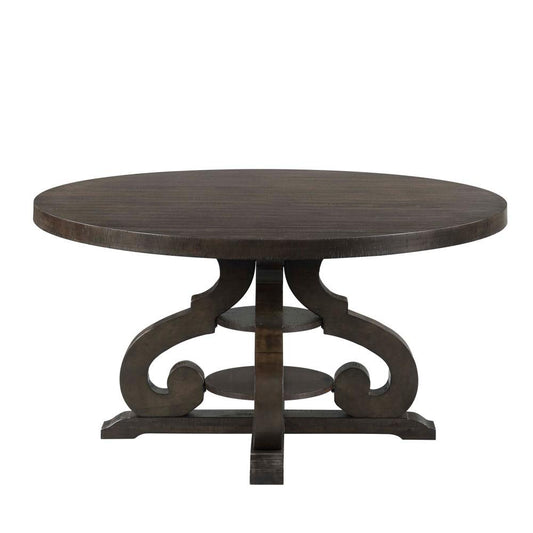 Picket House Furnishings - Stanford Round 7Pc Dining Set Round Table And 6 Chairs in Smokey Walnut - DST1807PC veiw 2