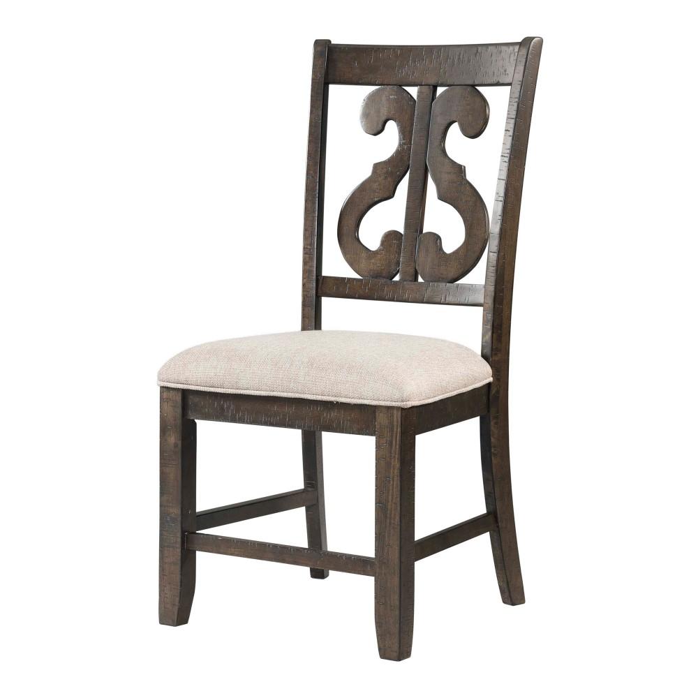 Picket House Furnishings - Stanford Round 7Pc Dining Set Round Table And 6 Chairs in Smokey Walnut - DST1807PC veiw 6