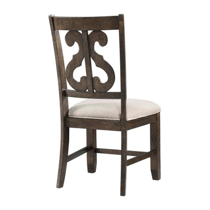 Picket House Furnishings - Stanford Round 7Pc Dining Set Round Table And 6 Chairs in Smokey Walnut - DST1807PC veiw 7