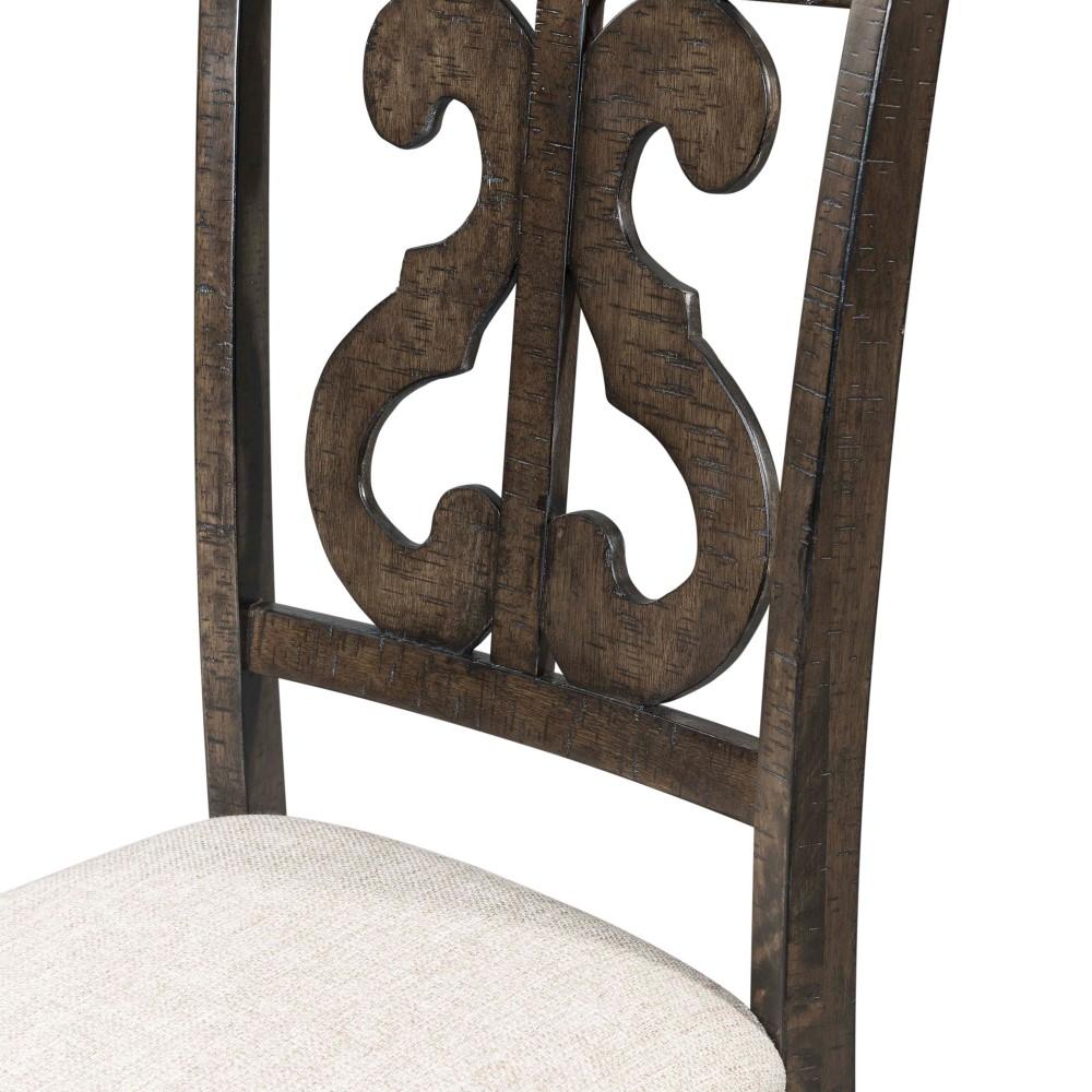 Picket House Furnishings - Stanford Round 7Pc Dining Set Round Table And 6 Chairs in Smokey Walnut - DST1807PC veiw 9