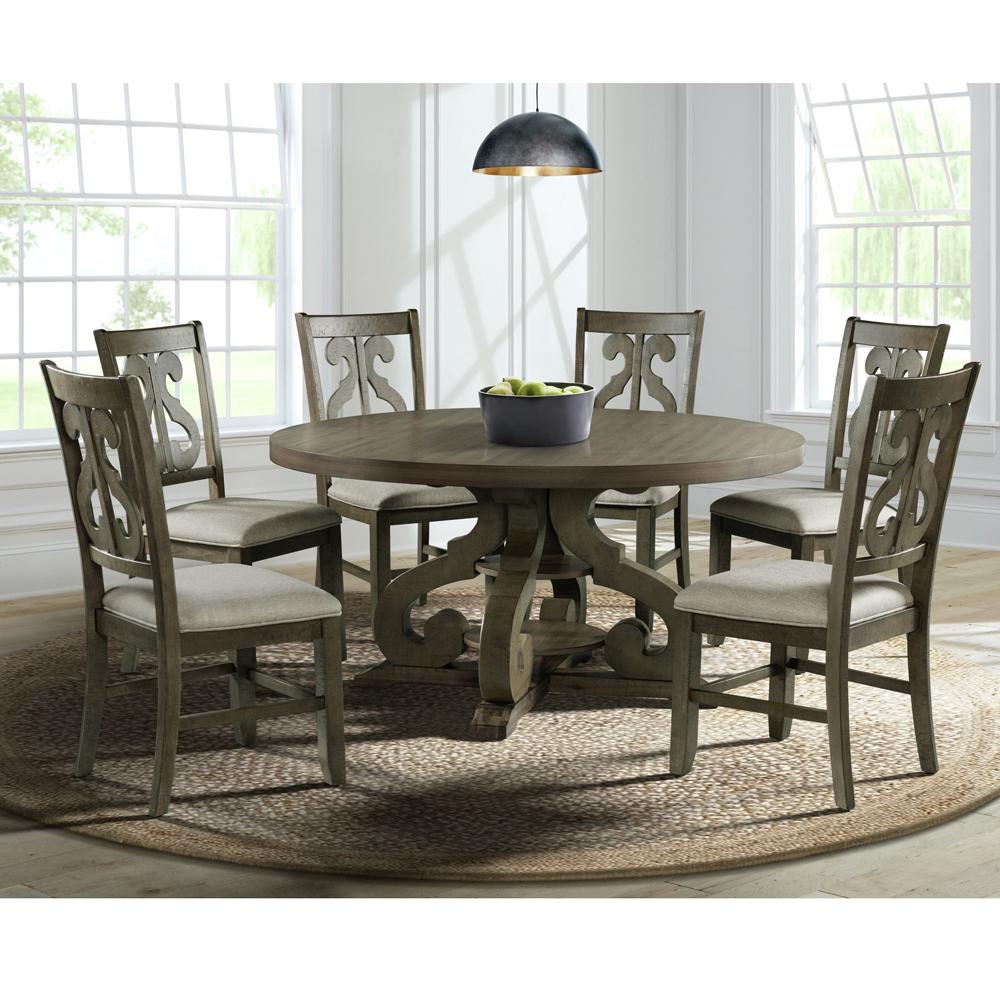 Picket House Furnishings - Stanford Round 7PC Dining Set-Table & Six Chairs - DST3807PC veiw 1