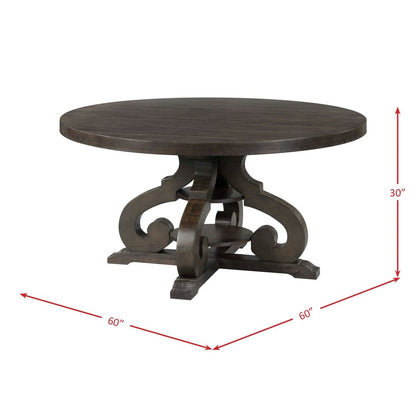 Picket House Furnishings - Stanford Round Dining Table in Smokey Walnut - DST180DT veiw 6