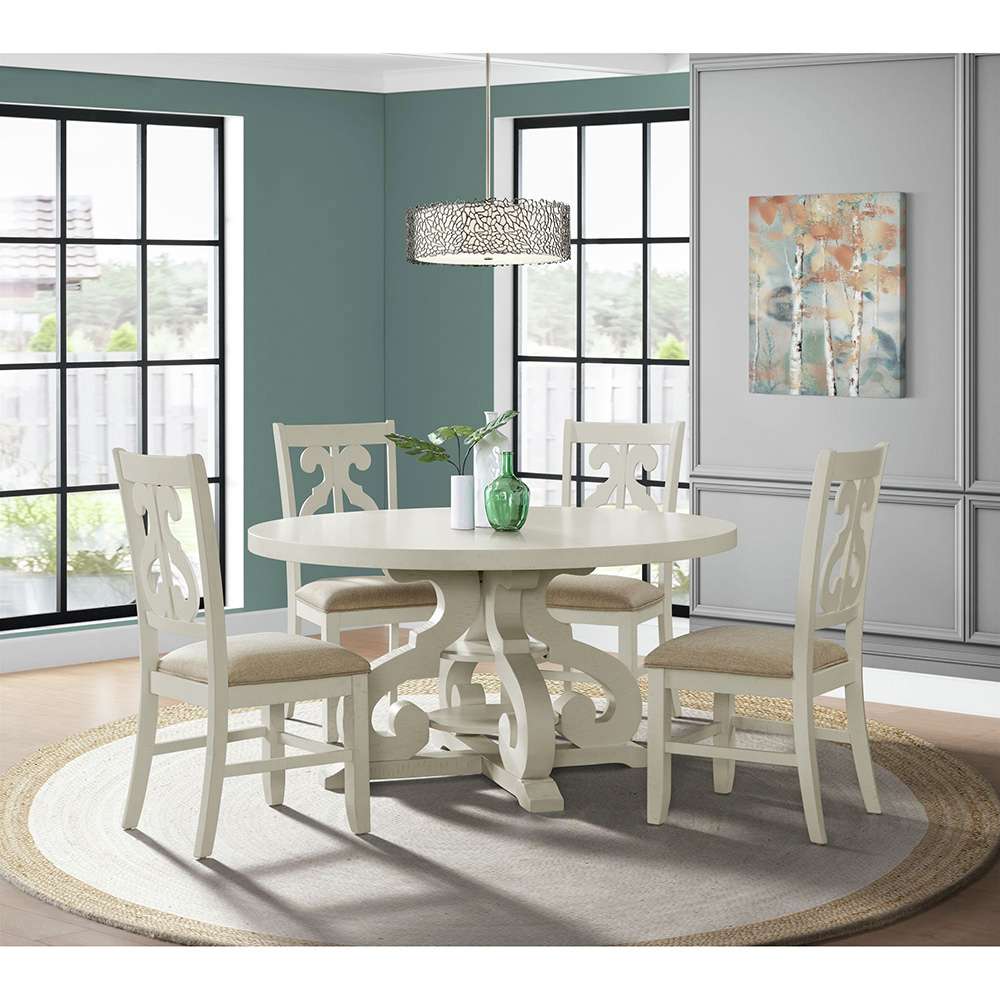 Picket House Furnishings - Stanford Round Dining Table in White - DST780DT veiw 2