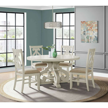 Picket House Furnishings - Stanford Round Dining Table in White - DST780DT veiw 2