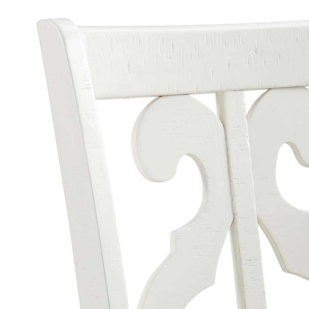 Picket House Furnishings - Stanford Wooden Swirl Back Side Chair in White (Set of 2) - DST750SC veiw 5