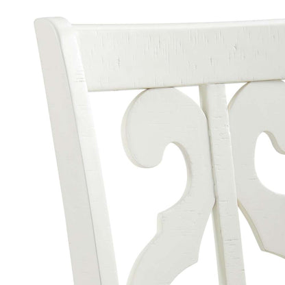 Picket House Furnishings - Stanford Wooden Swirl Back Side Chair in White (Set of 2) - DST750SC veiw 5