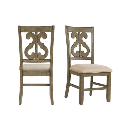 Picket House Furnishings - Stanford Wooden Swirl Back Side Chair (2 Per Carton) - DST350SC veiw 1