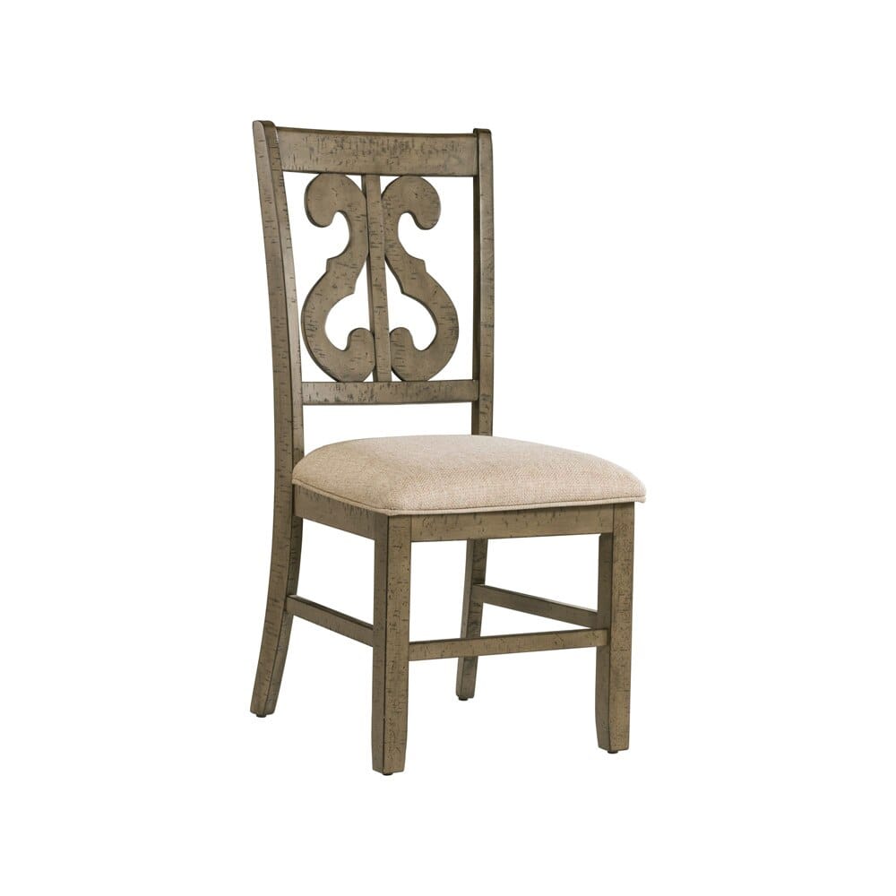 Picket House Furnishings - Stanford Wooden Swirl Back Side Chair (2 Per Carton) - DST350SC veiw 2