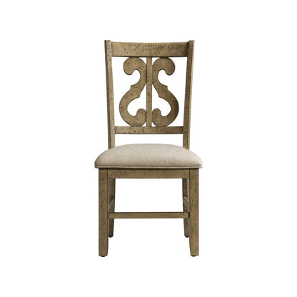 Picket House Furnishings - Stanford Wooden Swirl Back Side Chair (2 Per Carton) - DST350SC veiw 3