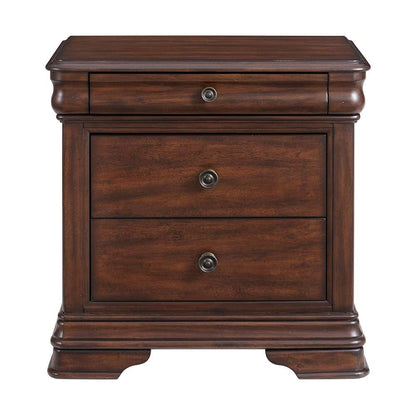 Picket House Furnishings - Stark 3-Drawer Nightstand With USB in Cherry - B-5210-5-NS veiw 2