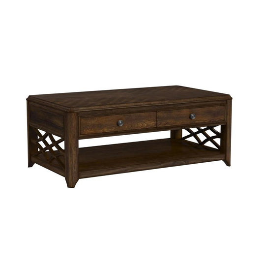 Picket House Furnishings - Stark 3PC Occasional Table Set in Cherry-Coffee Table & Two End Table - T-5210-5-ET-3PC veiw 2