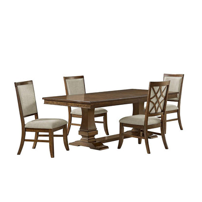 Picket House Furnishings - Stark 5PC Standard Height Dining Set in Cherry-Table and Four Chairs - D-5210-5-DT-5PC veiw 1
