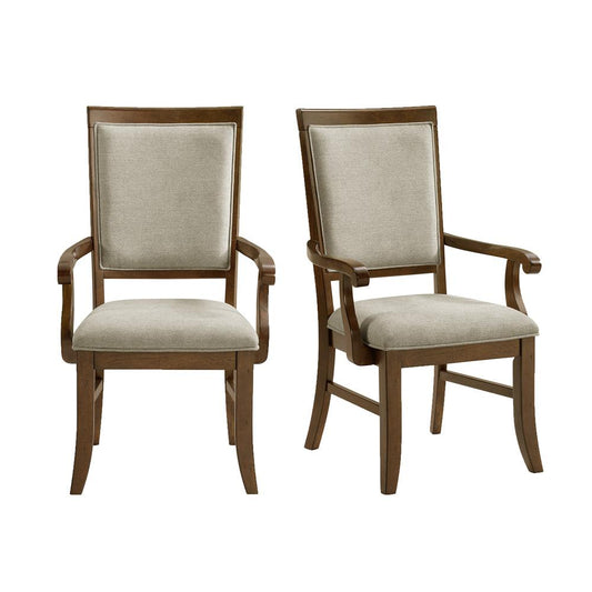 Picket House Furnishings - Stark Dining Arm Chair with Grey Fabric in Cherry (2 Per Carton) - D-5210-5-AC veiw 1
