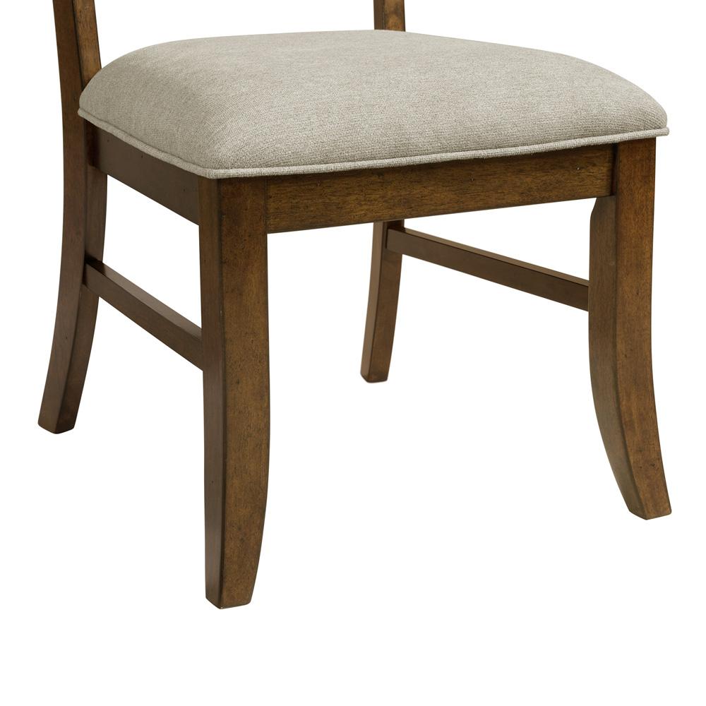Picket House Furnishings - Stark Dining Side Chair with Grey Fabric in Cherry (2 Per Carton) - D-5210-5-SC veiw 3