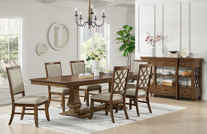 Picket House Furnishings - Stark Dining Side Chair with Grey Fabric in Cherry (2 Per Carton) - D-5210-5-SC veiw 5