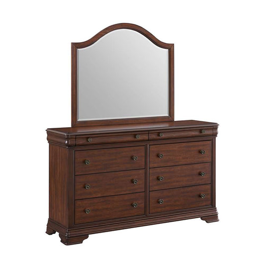 Picket House Furnishings - Stark Dresser & Mirror Set in Cherry - B-5210-5-DRMR veiw 1