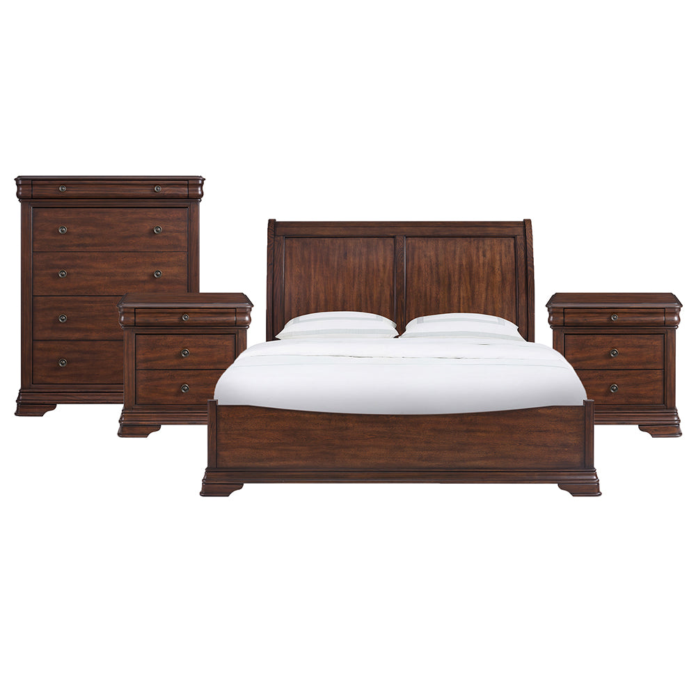 Picket House Furnishings - Stark King 4PC Bedroom Set in Cherry - B-5210-5-KB-NSCH view 1