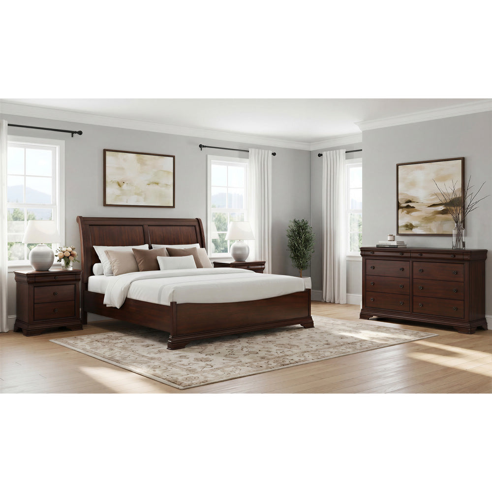 Picket House Furnishings - Stark King 4PC Bedroom Set in Cherry - B-5210-5-KB-NSDR view 3