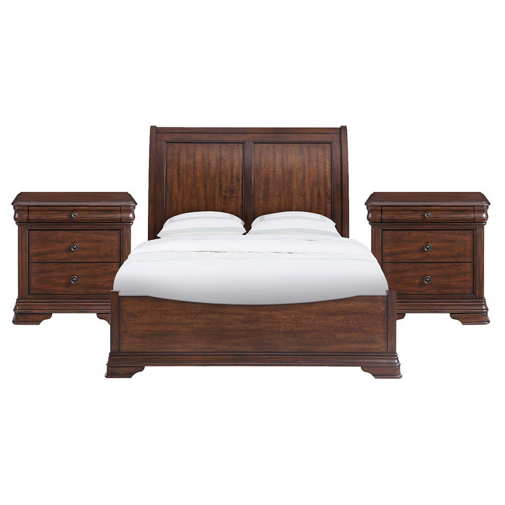 Picket House Furnishings - Stark Queen 3PC Bedroom Set in Cherry - B-5210-5-QB-NS2 view 1