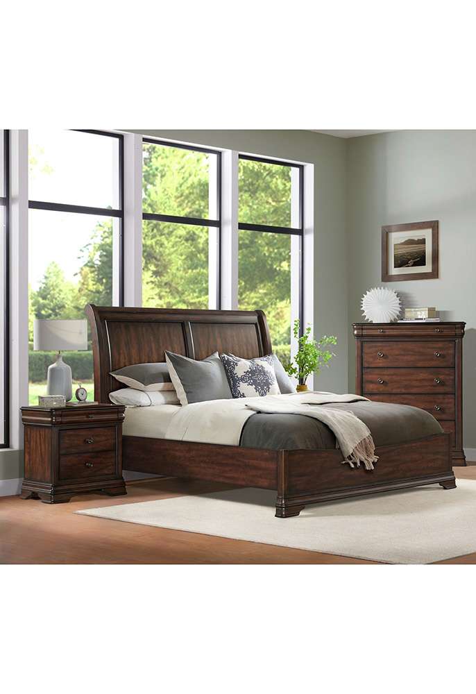 Picket House Furnishings - Stark Queen 3PC Bedroom Set in Cherry - B-5210-5-QB-3PC veiw 1
