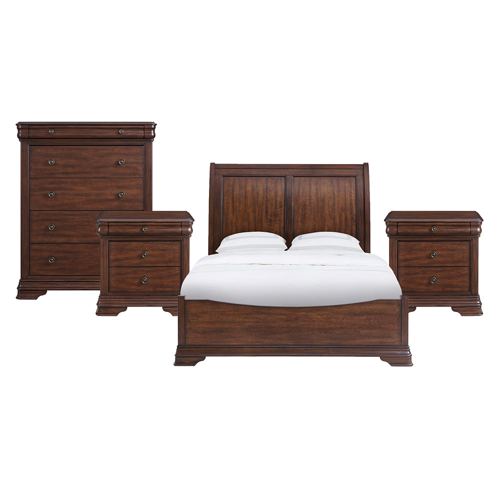 Picket House Furnishings - Stark Queen 4PC Bedroom Set in Cherry - B-5210-5-QB-NSCH view 1