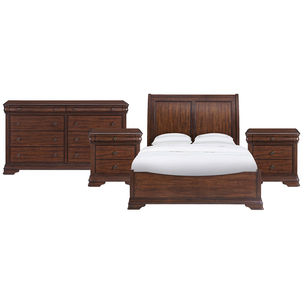 Picket House Furnishings - Stark Queen 4PC Bedroom Set in Cherry - B-5210-5-QB-NSDR view 1