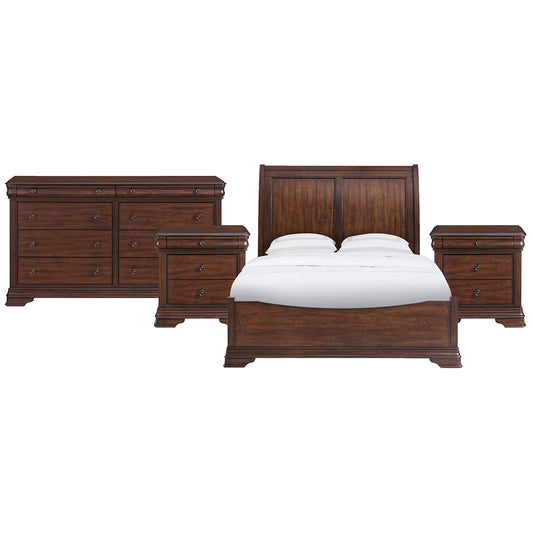 Picket House Furnishings - Stark Queen 4PC Bedroom Set in Cherry - B-5210-5-QB-NSDR view 1
