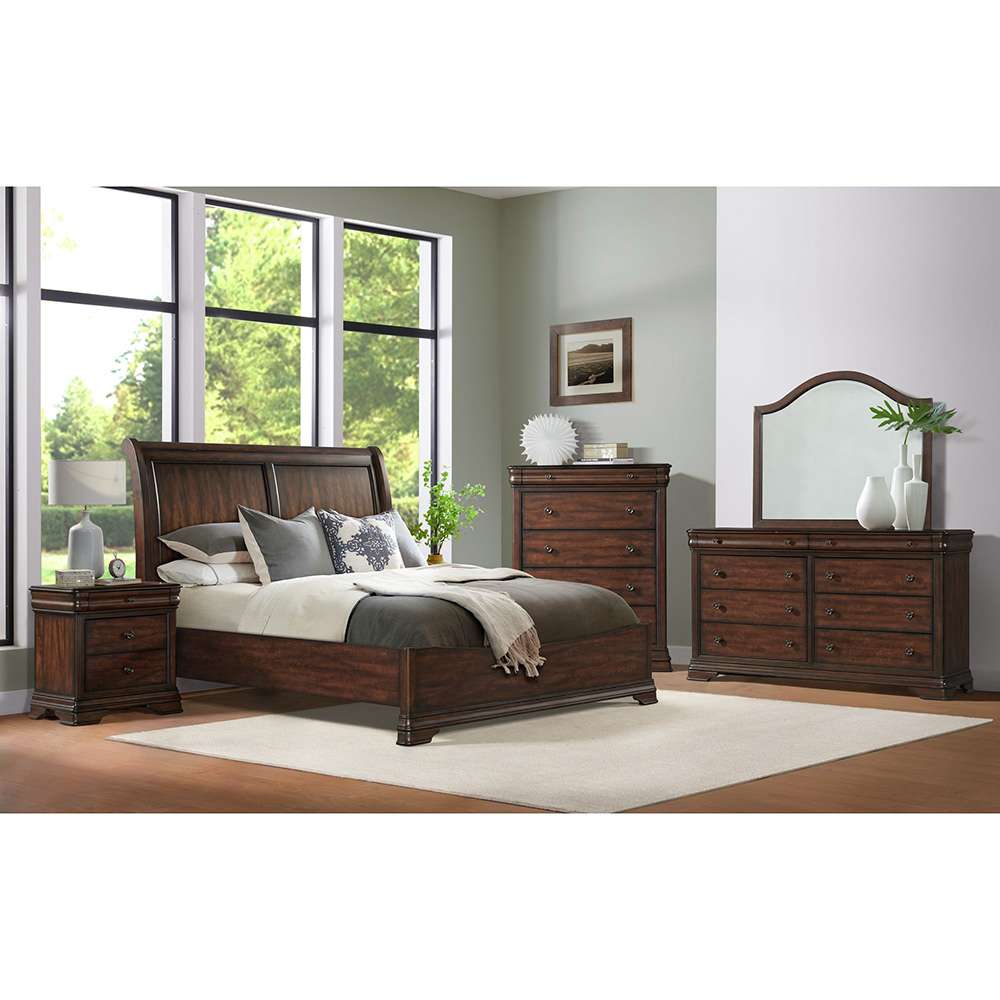 Picket House Furnishings - Stark Queen 5PC Bedroom Set in Cherry - B-5210-5-QB-5PC veiw 1