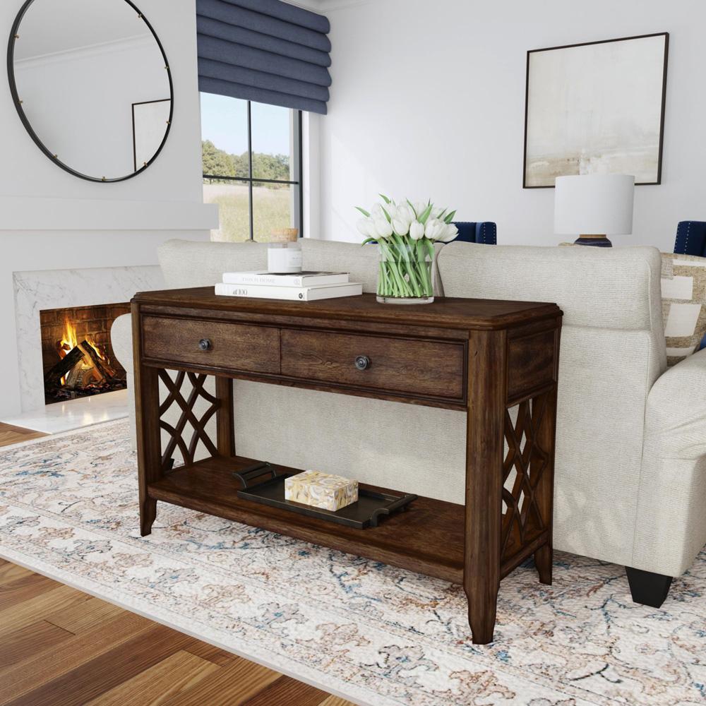 Picket House Furnishings - Stark Sofa Table in Cherry - T-5210-5-ST veiw 5