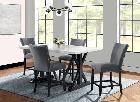 Picket House Furnishings - Stratton 5PC Counter Height Dining Set-Table and Four Chairs - CTC100TDC5PC veiw 1