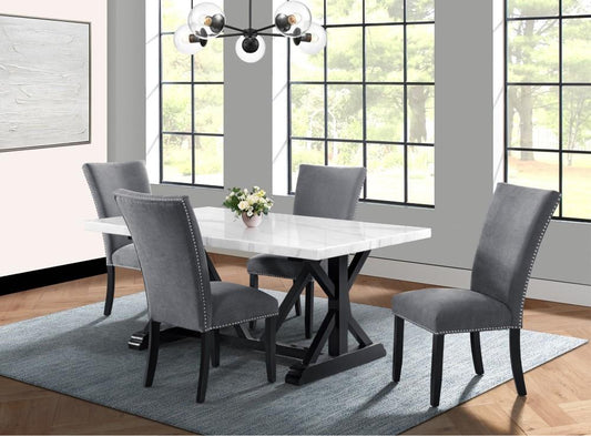 Picket House Furnishings - Stratton 5PC Standard Height Dining Set-Table and Four Chairs - CTC100TD5PC veiw 1