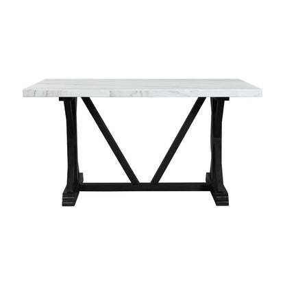 Picket House Furnishings - Stratton 70in Marble Counter Height Dining Table - CTC100CTTB veiw 2