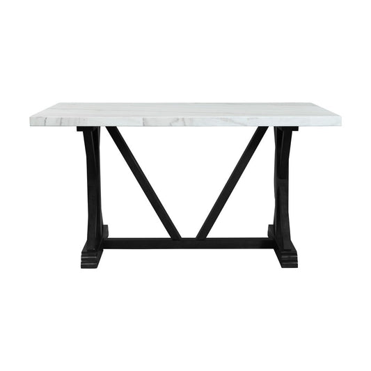 Picket House Furnishings - Stratton 70in Marble Counter Height Dining Table - CTC100CTTB veiw 2