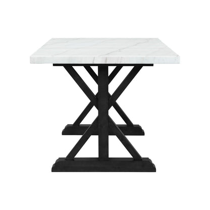 Picket House Furnishings - Stratton 70in Marble Counter Height Dining Table - CTC100CTTB veiw 3