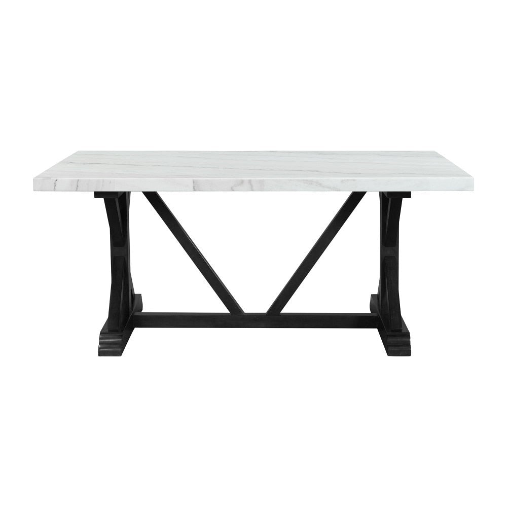 Picket House Furnishings - Stratton 70in Marble Standard Height Dining Table - CTC100DTTB veiw 2