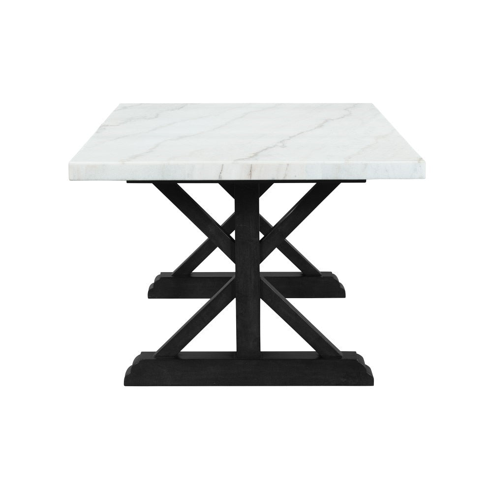 Picket House Furnishings - Stratton 70in Marble Standard Height Dining Table - CTC100DTTB veiw 3
