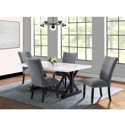Picket House Furnishings - Stratton 70in Marble Standard Height Dining Table - CTC100DTTB veiw 4
