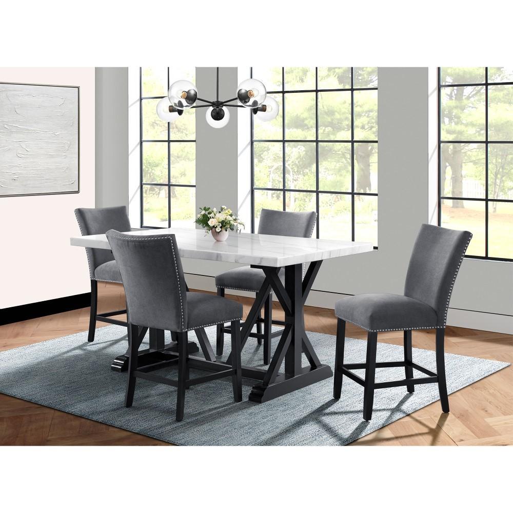 Picket House Furnishings - Stratton Counter Height Side Chair Set in Charcoal - CTC130CSC veiw 6