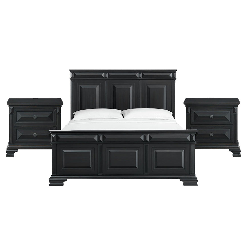Picket House Furnishings - Sumner King 3PC Bedroom Set in Black - B-10980-8-KB-NS2 view 1
