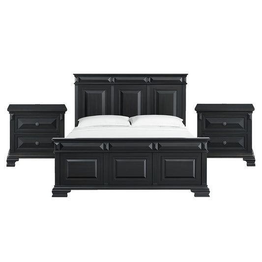 Picket House Furnishings - Sumner King 3PC Bedroom Set in Black - B-10980-8-KB-NS2 view 1