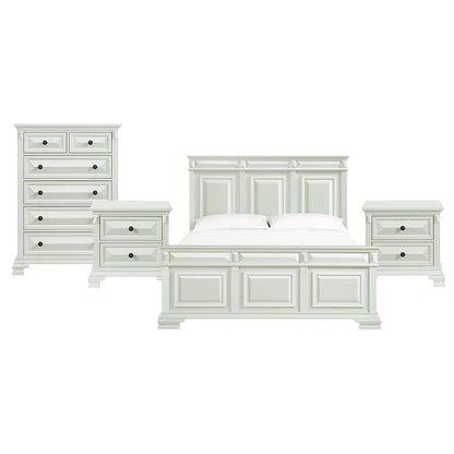 Picket House Furnishings - Sumner King 4PC Bedroom Set in Antique White - B-10980-7-KB-NSCH view 1