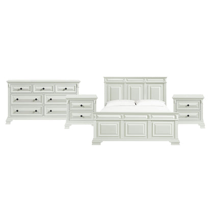 Picket House Furnishings - Sumner King 4PC Bedroom Set in Antique White - B-10980-7-KB-NSDR view 1
