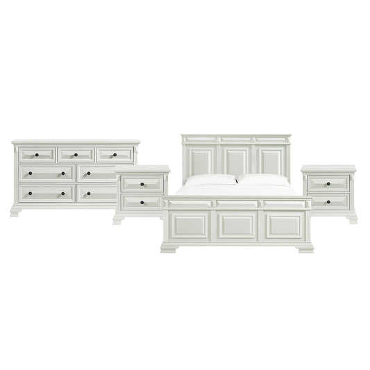 Picket House Furnishings - Sumner King 4PC Bedroom Set in Antique White - B-10980-7-KB-NSDR view 1