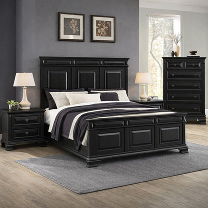 Picket House Furnishings - Sumner King 4PC Bedroom Set in Black - B-10980-8-KB-NSCH view 3