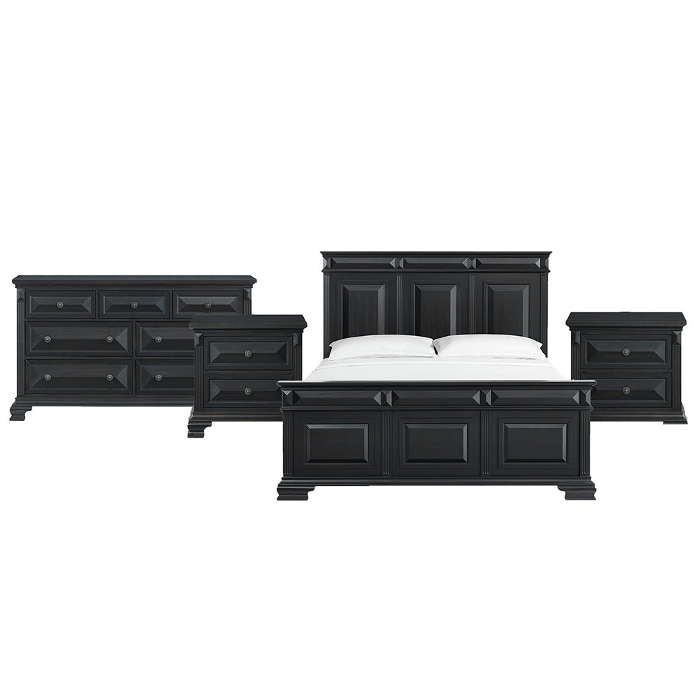Picket House Furnishings - Sumner King 4PC Bedroom Set in Black - B-10980-8-KB-NSDR view 1